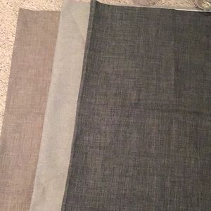 3 fabrics each by 53 in by 34 in